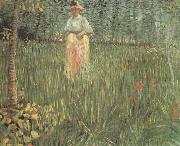 A Woman Walking in a Garden (nn04)